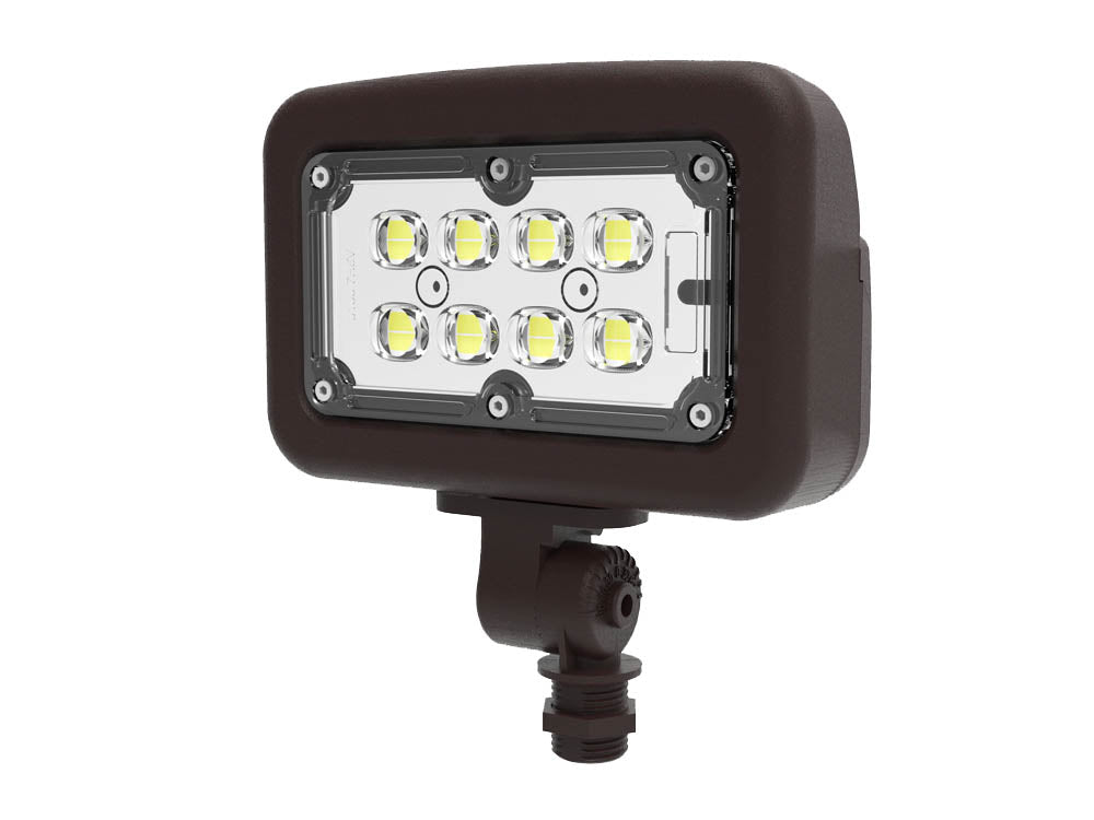 Halco 30 Watt LED Flood Light Fixture With 1/2" Threaded Knuckle, Color Selectable, 100 Watt HID Equivalent