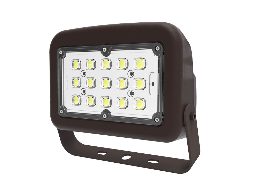 Halco 50 Watt LED Flood Light Fixture With Yoke Mount, Color Selectable, 150 Watt HID Equivalent