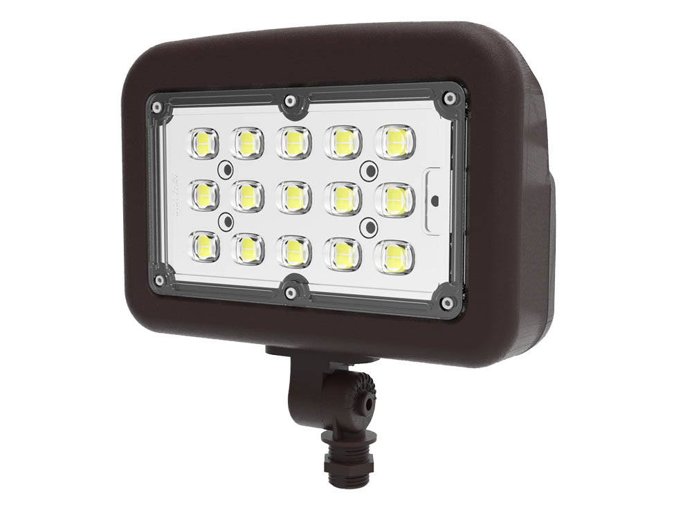 Halco 50 Watt LED Flood Light Fixture With 1/2" Threaded Knuckle, Color Selectable, 150 Watt HID Equivalent