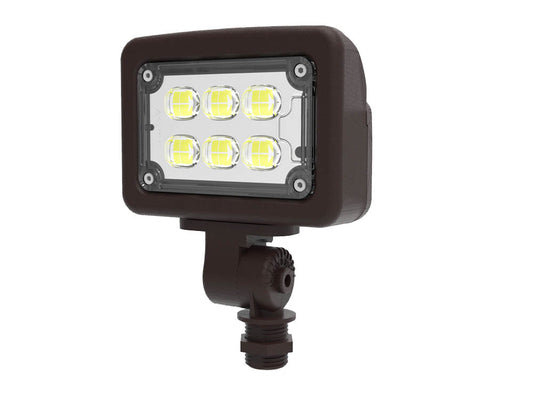 Halco 12 Watt LED Flood Light Fixture With 1/2" Threaded Knuckle, Color Selectable, 50 Watt HID Equivalent