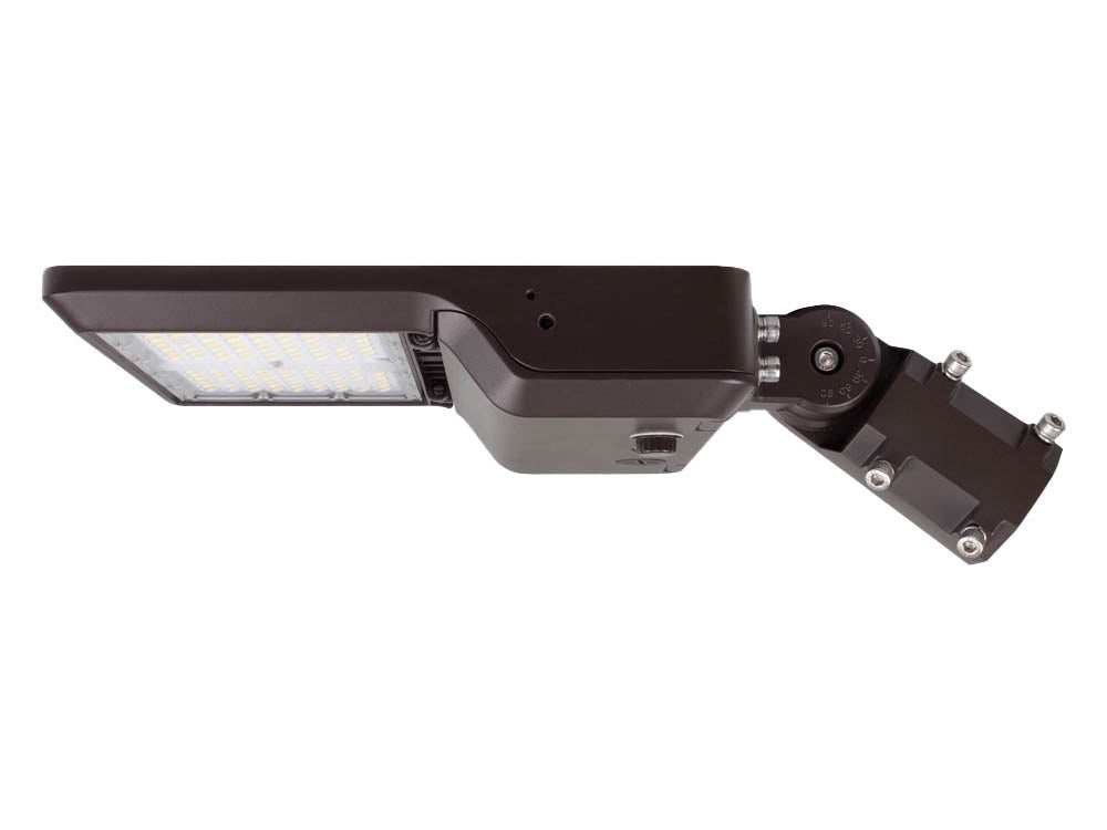 Maxlite Slim LED Area Fixture With Slipfitter Mount, Dimmable, Wattage & Color Selectable, Type III, C-Max Compatible